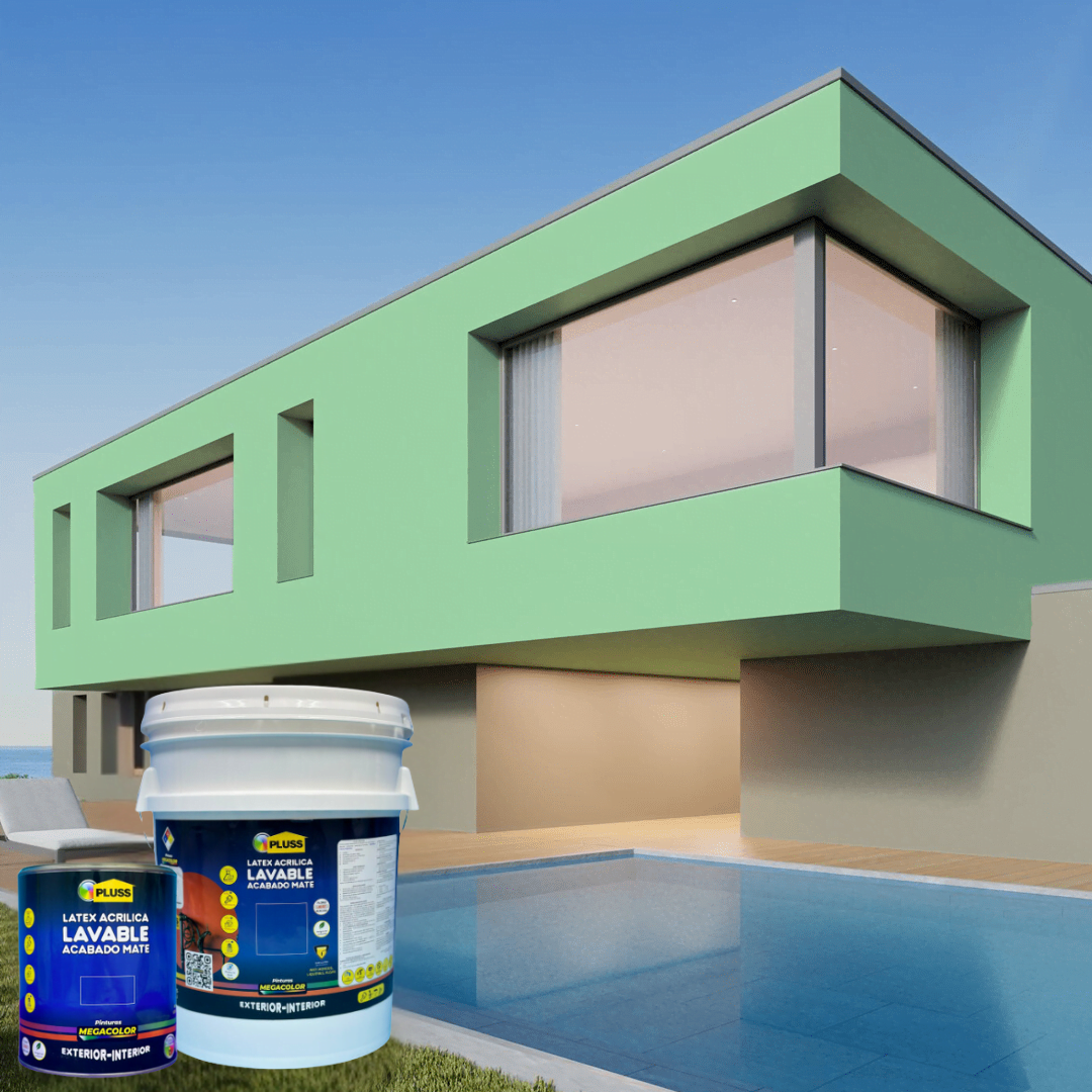 Pintura látex Pluss mate acrílica lavable para interior y exterior