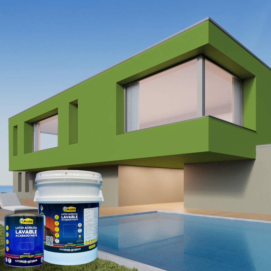 Pintura látex Pluss mate acrílica lavable para interior y exterior