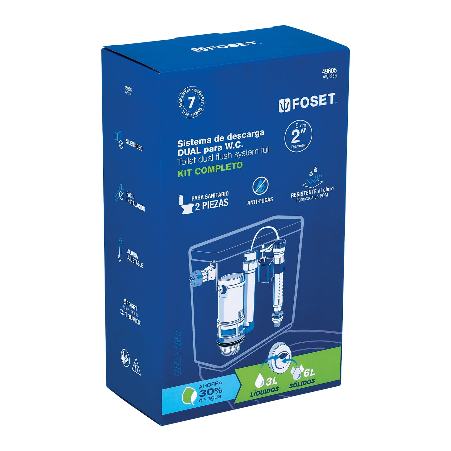 Juego de accesorios para WC con sistema dual