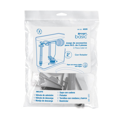 Juego accesorios para WC, 2" con flotador tradicional, BASIC · vista 3