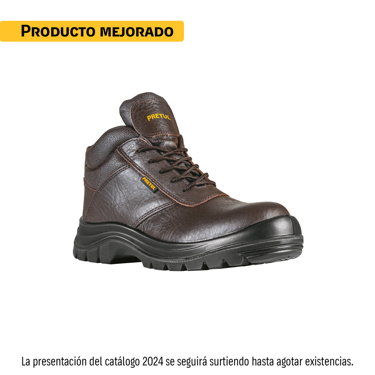 Bota de seguridad café, #25, casquillo de composite