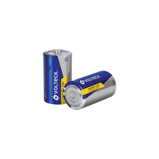 Blíster con 2 pilas zinc-carbón D