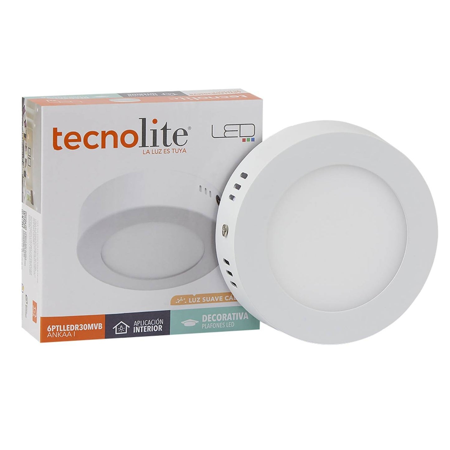 Panel LED de Superficie Redondo 6 W 3000 K 320 lm