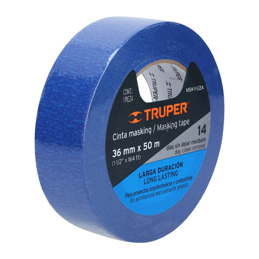 Cinta Masking Tape Azul de 1-1/2" x 50m para Pintor