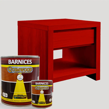 Barniz entintado Megacolor 3 en 1 para madera con acabado brillante