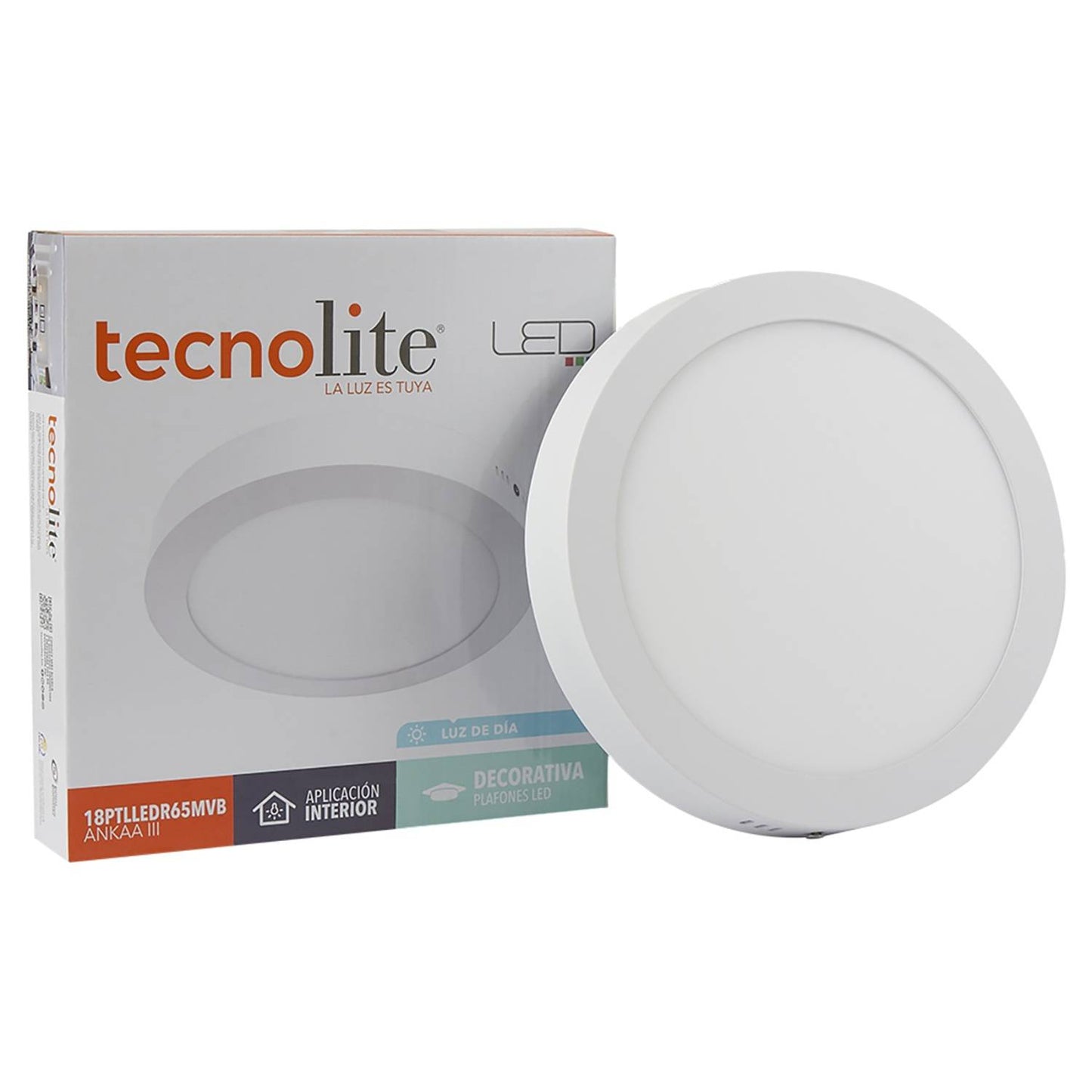 Panel LED de Superficie Redondo 18 W 6500 K 1 300 lm