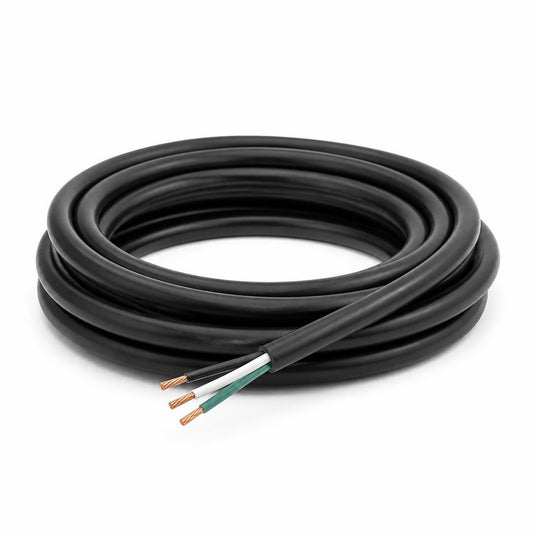 Cable TSJ 3x10 AWG de uso rudo — rollo de cable multiconductor de uso rudo