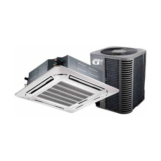 Aire acondicionado cassette de techo inverter G Air 60,000 BTU — unidad interior y condensadora