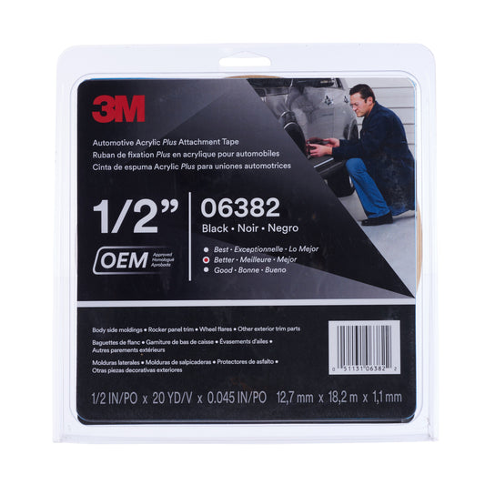 Cinta Doble Cara Acrylic Plus 06382 1/2" x 20 yd x 1.12 mm