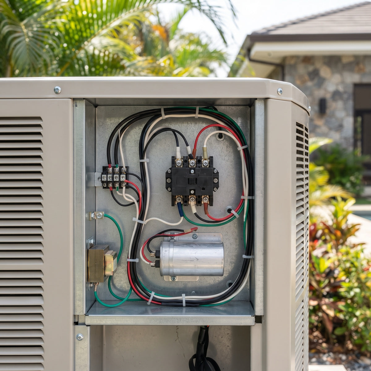 Aplicación típica: contactor en el panel eléctrico de un condensador