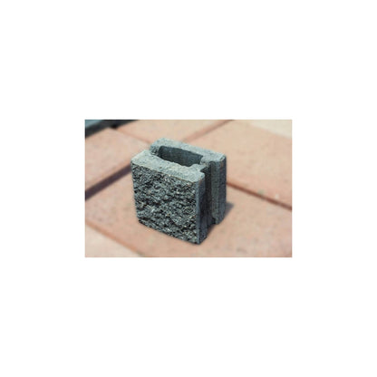 Dado de concreto 12x20x20 cm — foto de referencia del fabricante (línea de fachada, gris)