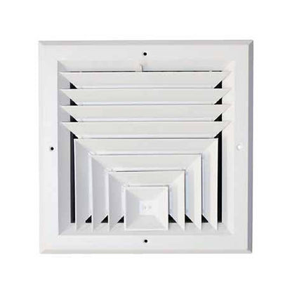 Difusor de 3 Vías para aire acondicionado, vista frontal