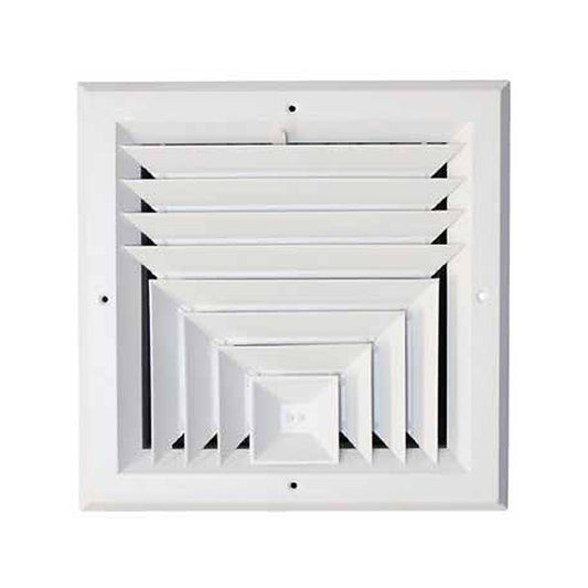 Difusor de 3 Vías para aire acondicionado, vista frontal