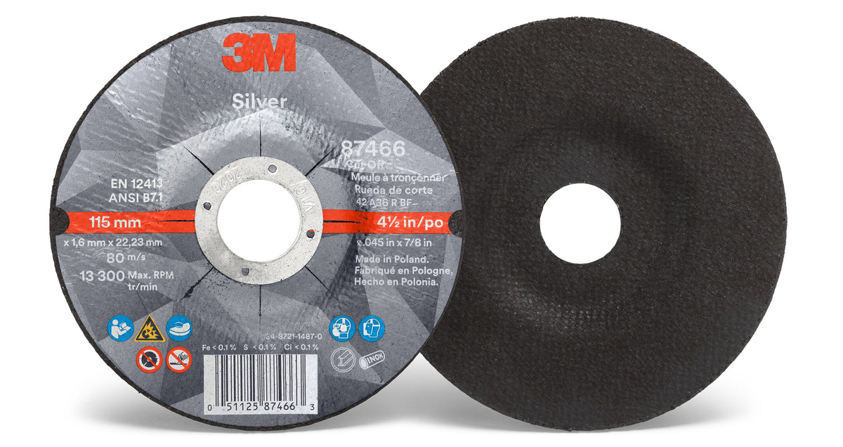 Disco de Corte Silver T27 Centro Embutido 4½" x 0.045" x 7/8"