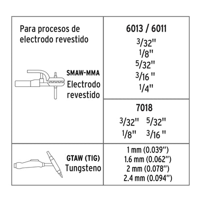 Soldadora inversora 250A de 220V