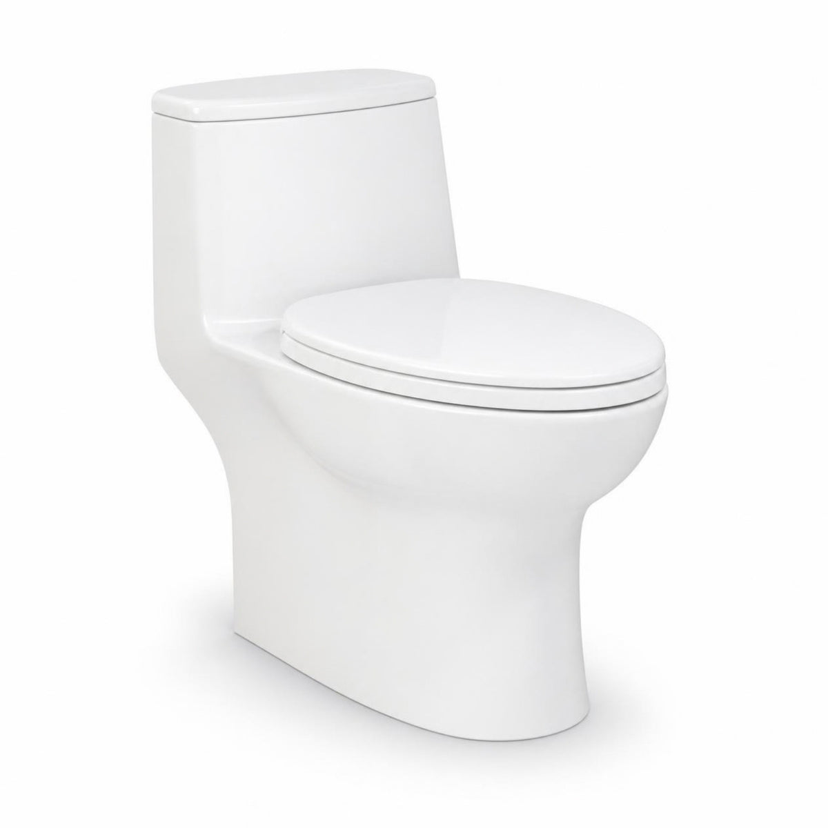 Inodoro de una pieza one-piece — producto sobre fondo blanco