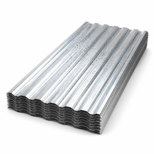 Lámina de zinc galvanizada canal 4x1 yarda calibre 30 — pila de láminas acanaladas