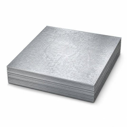Lámina de zinc galvanizada lisa 3x1 yarda calibre 26 — pila de láminas planas