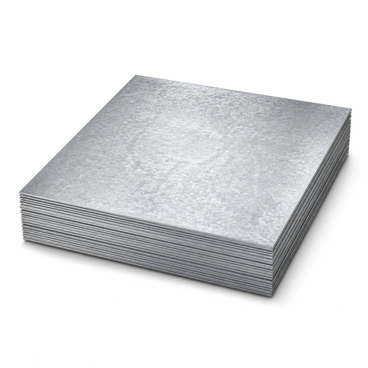 Lámina de zinc galvanizada lisa 4x10 pies calibre 26 — pila de láminas planas
