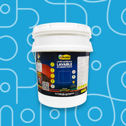 Pintura látex Pluss mate acrílica lavable para interior y exterior