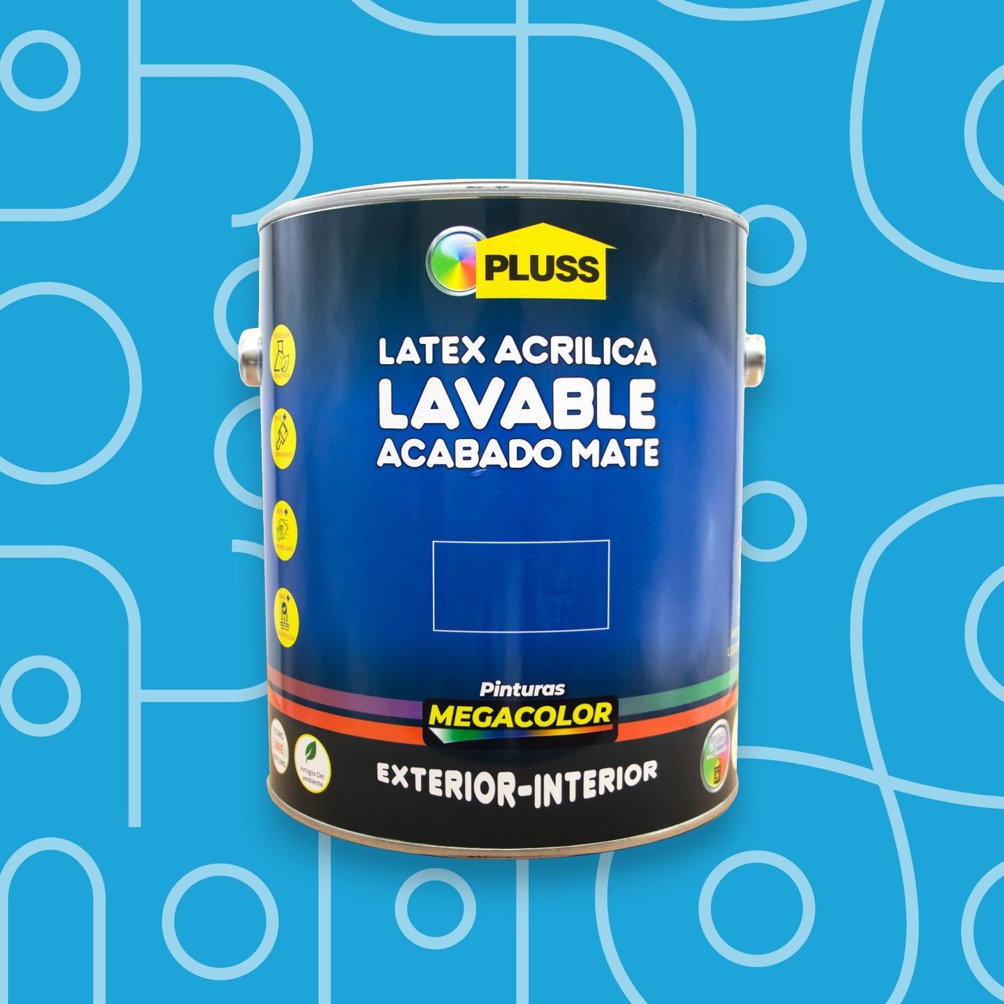 Pintura látex Pluss mate acrílica lavable para interior y exterior