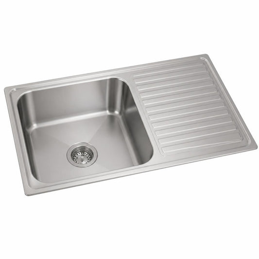 Lavatrastos de acero inoxidable de 1 poza — producto sobre fondo blanco