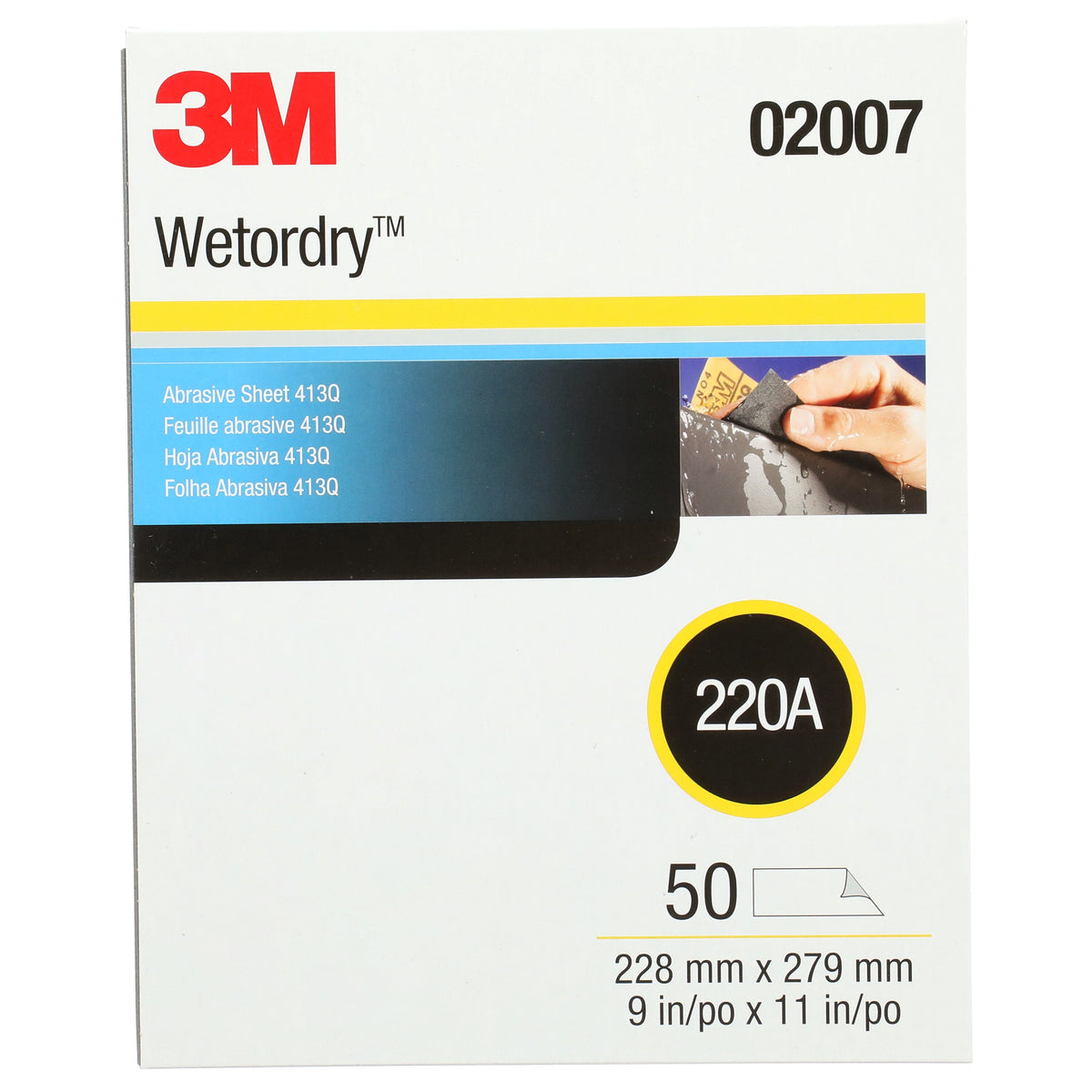 Lija al Agua Wetordry 413Q Grano 220, 9" x 11"