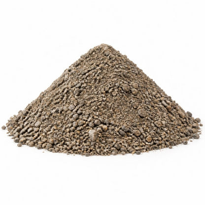 Material selecto para relleno por m³ — montículo de material selecto sobre fondo blanco, imagen de referencia