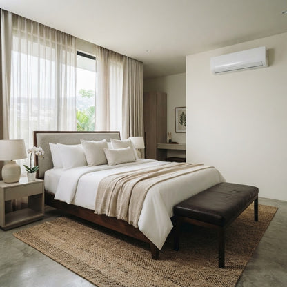 Aplicación típica: mini split convencional de 12,000 BTU en una suite de hotel boutique