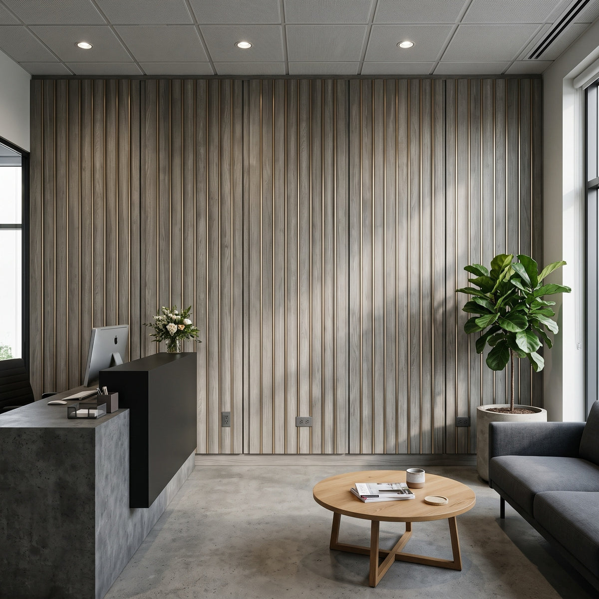 Imagen ilustrativa de Panel PS Decorativo Belice Gris instalado