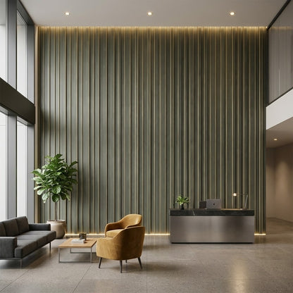 Imagen ilustrativa de Panel PS Decorativo Belice Gris Oscuro instalado