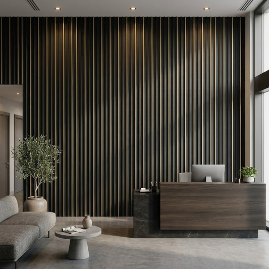 Imagen ilustrativa de Panel PS Decorativo Luxury Negro instalado