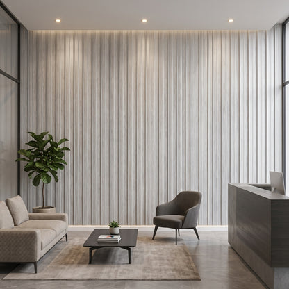 Imagen ilustrativa de Panel PS Decorativo Luxury Plateado instalado