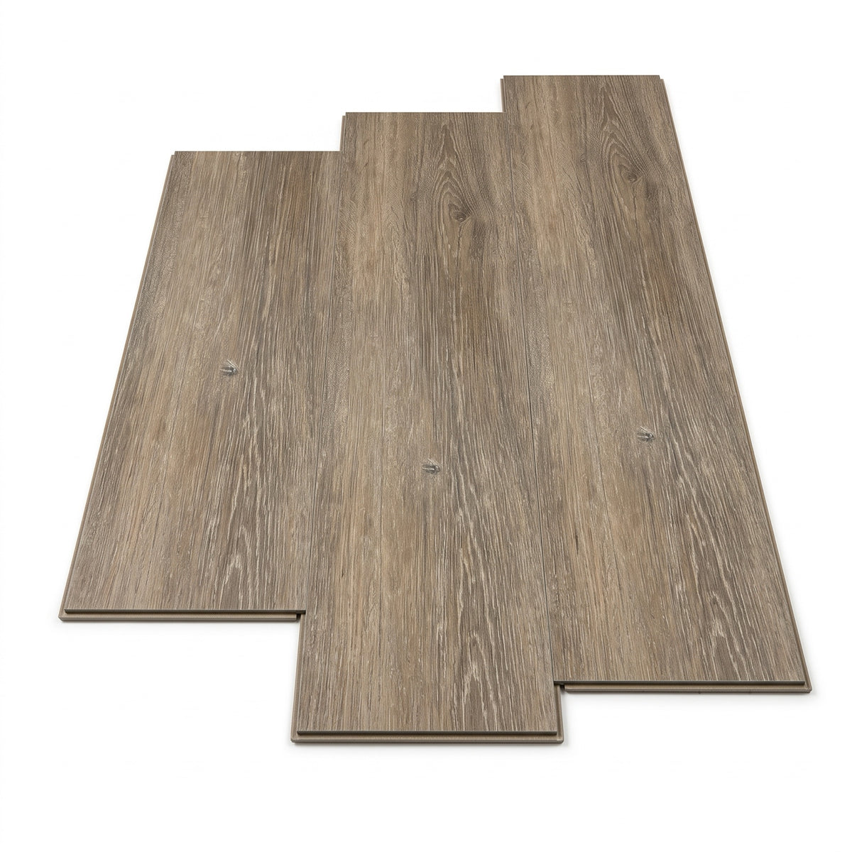 Imagen ilustrativa de Piso SPC Click Madera Teka S012, producto sobre fondo blanco