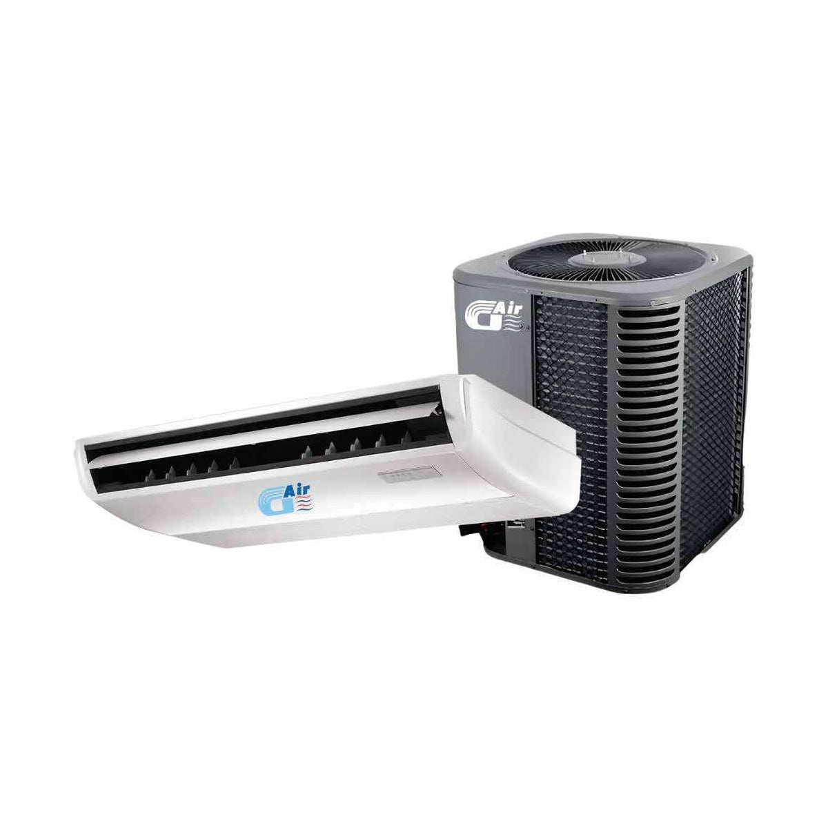 Aire acondicionado piso-techo inverter G Air 36,000 BTU — unidad interior y condensadora