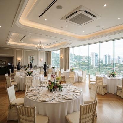 Aplicación típica: piso-techo de 36,000 BTU en un salón elegante de hotel o restaurante