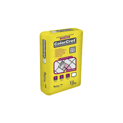 Boquilla ColorCret con arena Reflex 10 kg — bolsa sobre fondo blanco