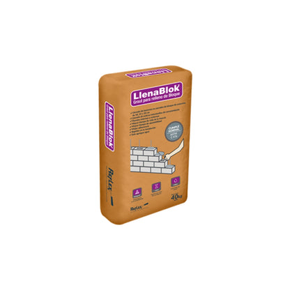Grout LlenaBlok Reflex 40 kg — saco sobre fondo blanco