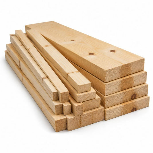 Tabla de pino rústico 1x12 pulg x 4 varas — producto sobre fondo blanco