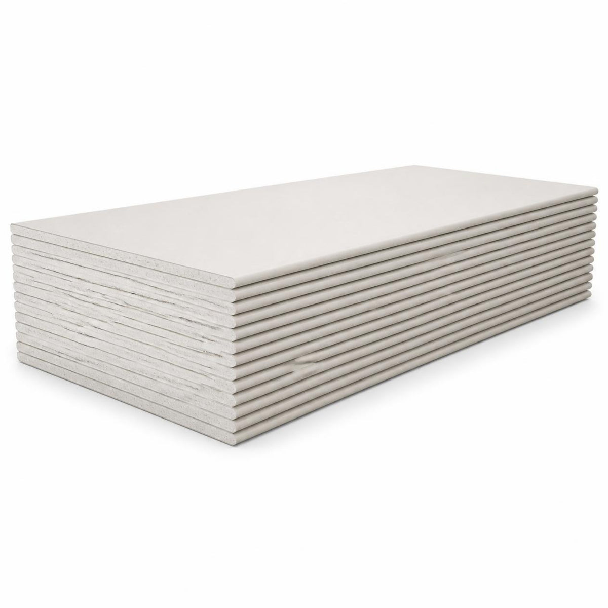 Tablayeso Regular 1/2" (12.7 mm) 4 x 8 pies — láminas apiladas sobre fondo blanco