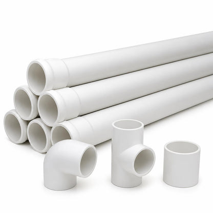 Tubo PVC de presión 1-1/2" 160 PSI SDR 26 — tubos apilados para agua
