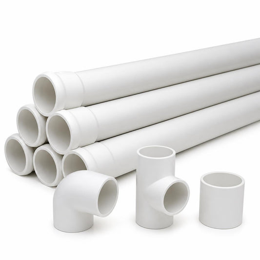 Tubo PVC de presión 3/4" 250 PSI SDR 17 — tubos apilados para agua