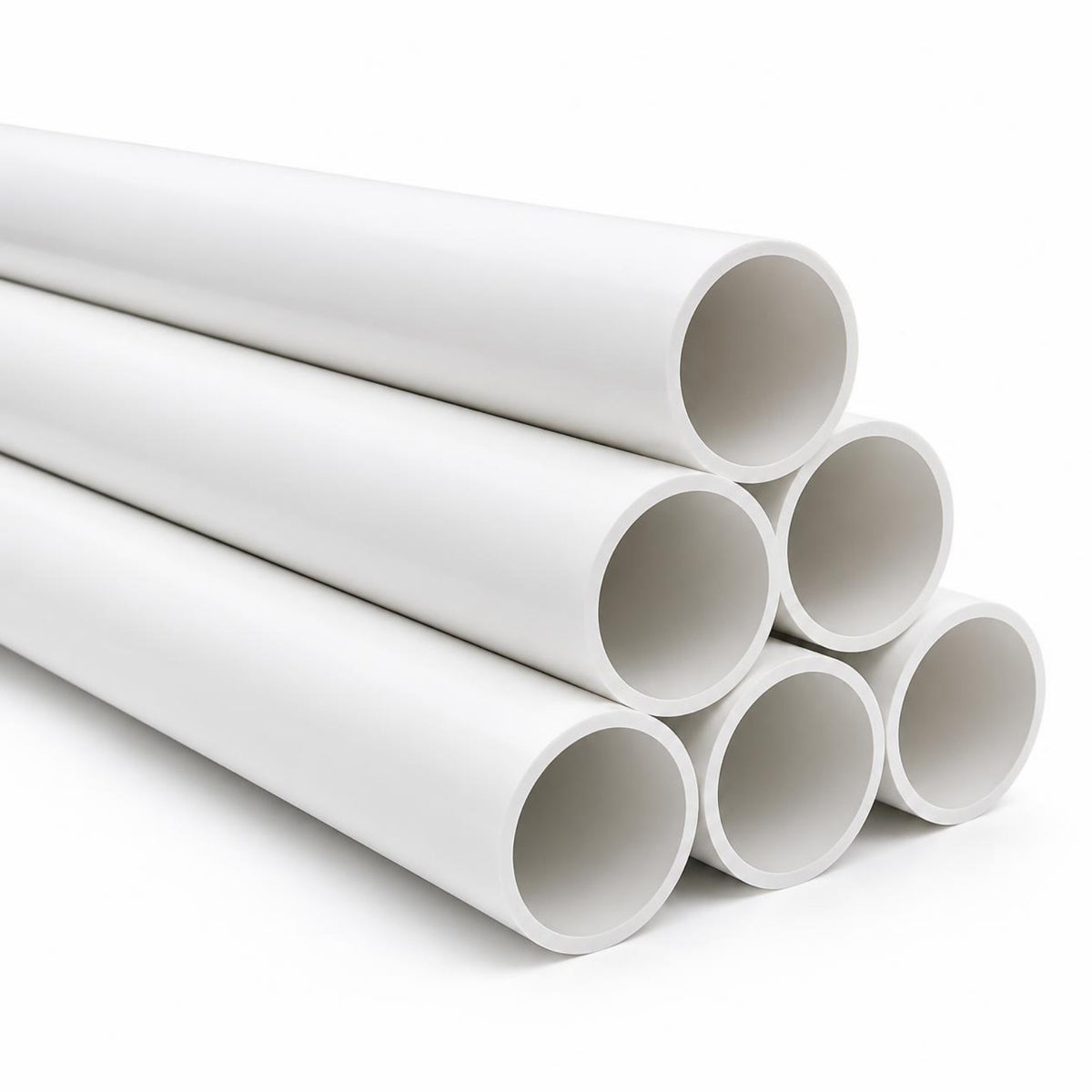 Tubo PVC sanitario 4" Sch 40 — tubos apilados