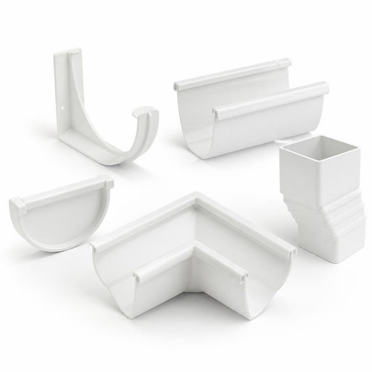 Unión para canoa PVC de aguas lluvias — accesorios de PVC para canoa de aguas lluvias (imagen de referencia)